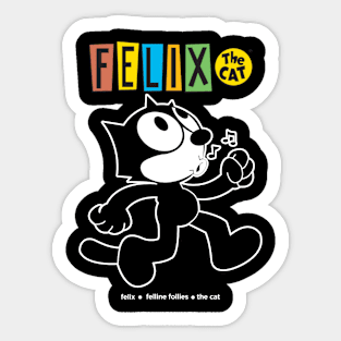 Felix The Cat Retro Faded Design Sticker